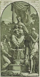 Madonna med tronande barn, S:t Hieronymus och S:t Franciskus