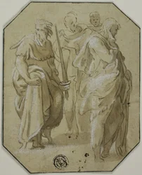 Sankt Paulus och tre andra stående figurer
