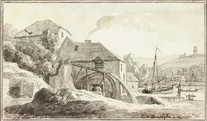 Ford Mill (bläck och akvarell på papper)