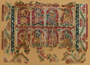 Textilfragment i gobelängväv, 600-700-tal (textil)