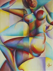 Färgglad abstrakt figur