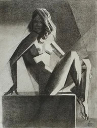 Sittande geometrisk akt