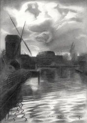 Vindkvarn vid Stormy Canal