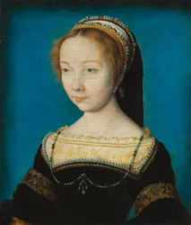 Porträtt av en kvinna, ca 1540 (olja på trä)