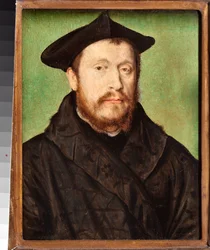 Porträtt av en man Målning av Corneille de Lyon (1500-1575)