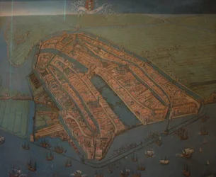Fågelperspektiv över Amsterdam