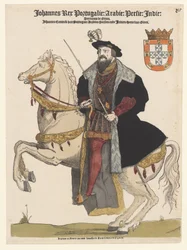 Porträtt av Johannes III av Portugal till häst