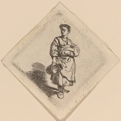 Kvinnan med kannan, stående