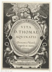 Titeltryck för: Otto van Veen, Vita D. Thomae Aqvinatis, Antwerpen, 1610 The Life of Saint Thomas Aquinas (serietitel)