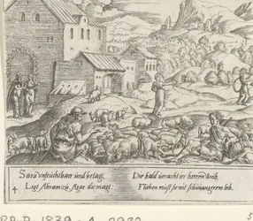 Sara kastar av sig den gravida Hagar The Life of Abraham (serietitel)