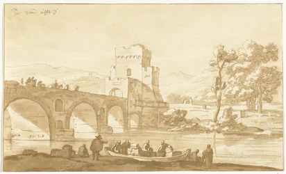 Ponte Molle nära Rom