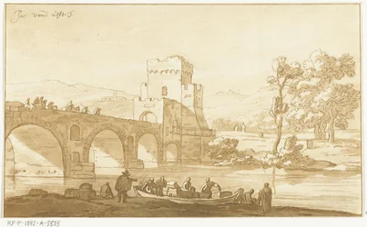 Ponte Molle nära Rom