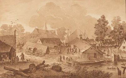 By med damm, ca. 1782.
