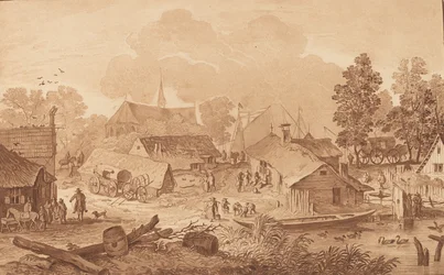 By med damm, ca. 1782.