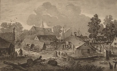 By med damm, ca. 1782.