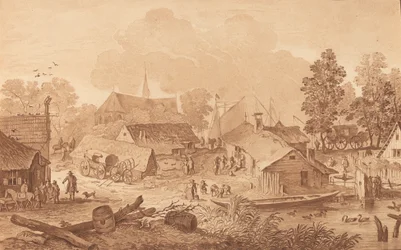 By med damm, ca. 1782.