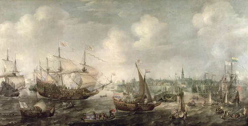 Fredrick V:s ankomst till Vlissingen 1613 (olja på duk)