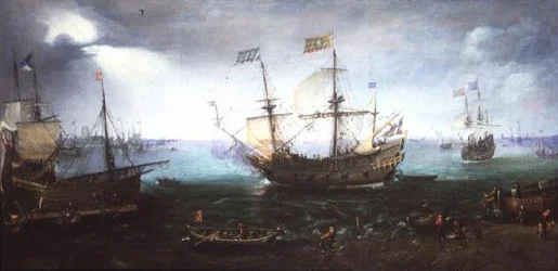 Tre mästare avfyrar en salut på Maas i Dordrecht