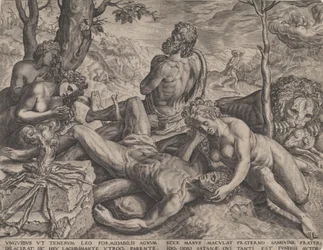 Adam och Eva beklagar Abels död, 1564.