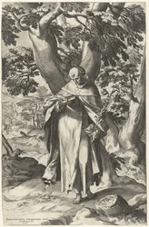 St Dominic, läser en bok