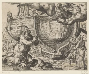 Gud beordrar Noa att bygga arken The History of Noah (serietitel)