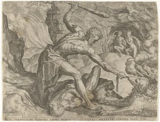 Herkules drar Cerberus ut ur helvetet Labours of Hercules (serietitel)