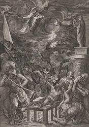 Martyrskap av St. Lawrence, 1571.