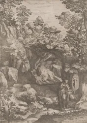 Maria Magdalena Ångerfull i vildmarken, 1573.
