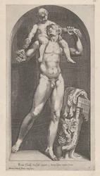 Mirror of Roman Magnificence: Bacchus on the Shoulders of a Satyr, 1500-talet., 1500-talet.