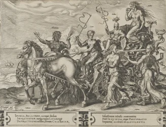The Triumph of Envy, från The Cycle of the Vicissitudes of Human Affairs, plåt 4, 1564.