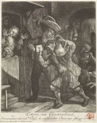 Lotteriet i Grootebroek, 1694 Lottery van Groottenbroek, Utställer med vilken glädje den omtänksamma Prysen tuys be brogt (titel på objekt)