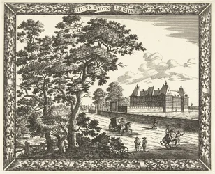Utsikt över Honselersdijk Palace 