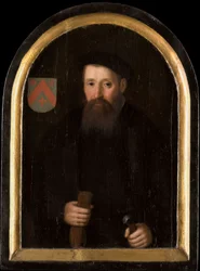 Porträtt av Willem Fransz van Schoterbosch, ca 1620 (olja på pannå)