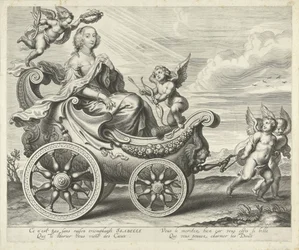 Clara Isabella de Ligne-Arenberg (?) i en triumfvagn
