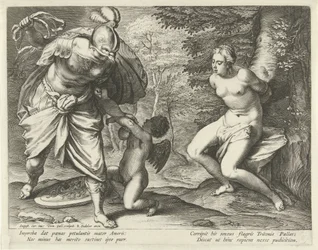Venus knuten till ett träd och Amor straffad av Minerva