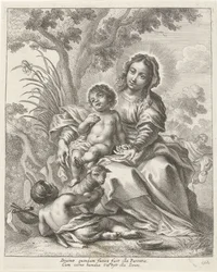 Helig familj med Johannes Döparen som barn