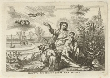 Maria träffade Kind en Johannes de Doper i de Hortus Conclusus