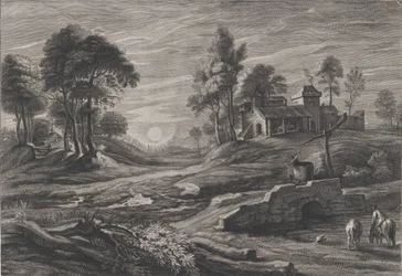 Landskap med dragbrunn, 1638-60.
