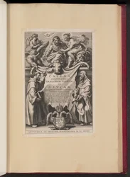 Titelsida för Balthasar Cordier, Chain of Sixty Qvinqve Graecorvm Patrvm in S. Lvcam...