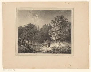 Jägare i en skog
