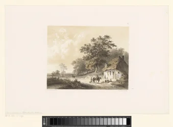 Landskap med hus