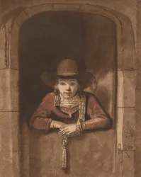 Boy Leaning Over a Lower Door, 1763, publicerad 1765.