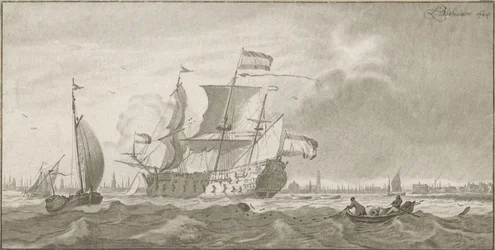Krigsskepp på IJ
