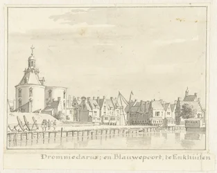 Drommedaris och Blauwepoort i Enkhuizen