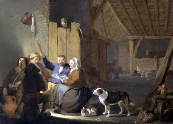 Bonde som dricker i en lada, 1634