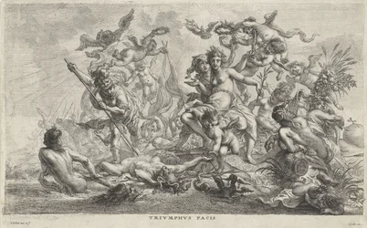 Allegory op de vrede Triumph of Peace (titel på objekt)