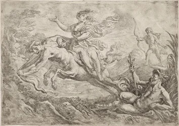 Nessus träffas av Hercules giftpil