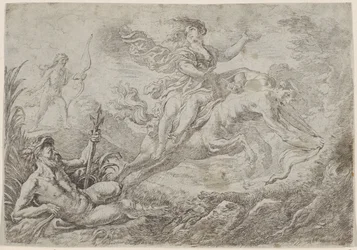 Nessus träffas av Hercules giftpil