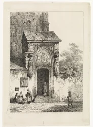 Vy över en kyrkportal