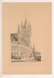 Tydsalen i Ypres Rådhus från 1200-talet (titel på föremålet)